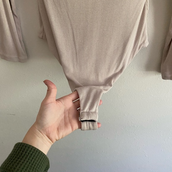 Klassy Network Beige Long Sleeve Bodysuit - Picture 4 of 6